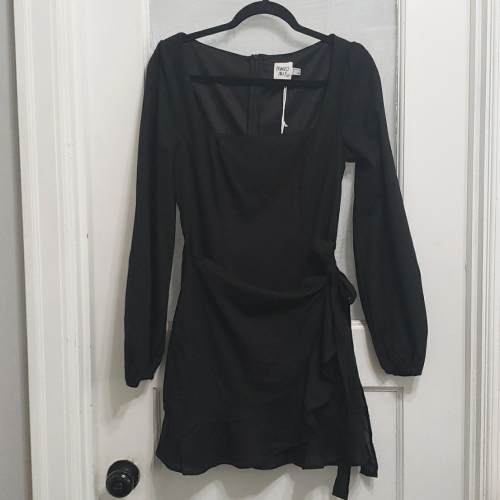 Princess Polly Villa Mini Dress Black NWT